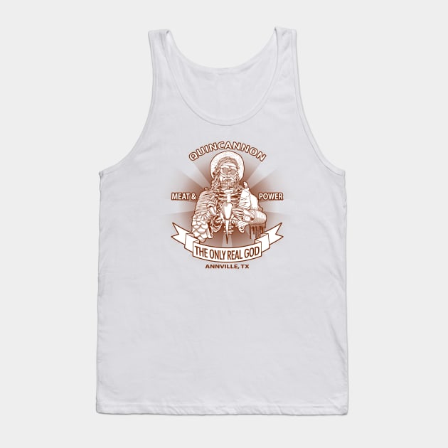 Preachin' to the God of Meat Tank Top by boltfromtheblue